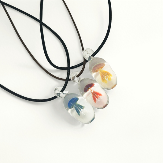 Handmade Glass Jellyfish Necklace