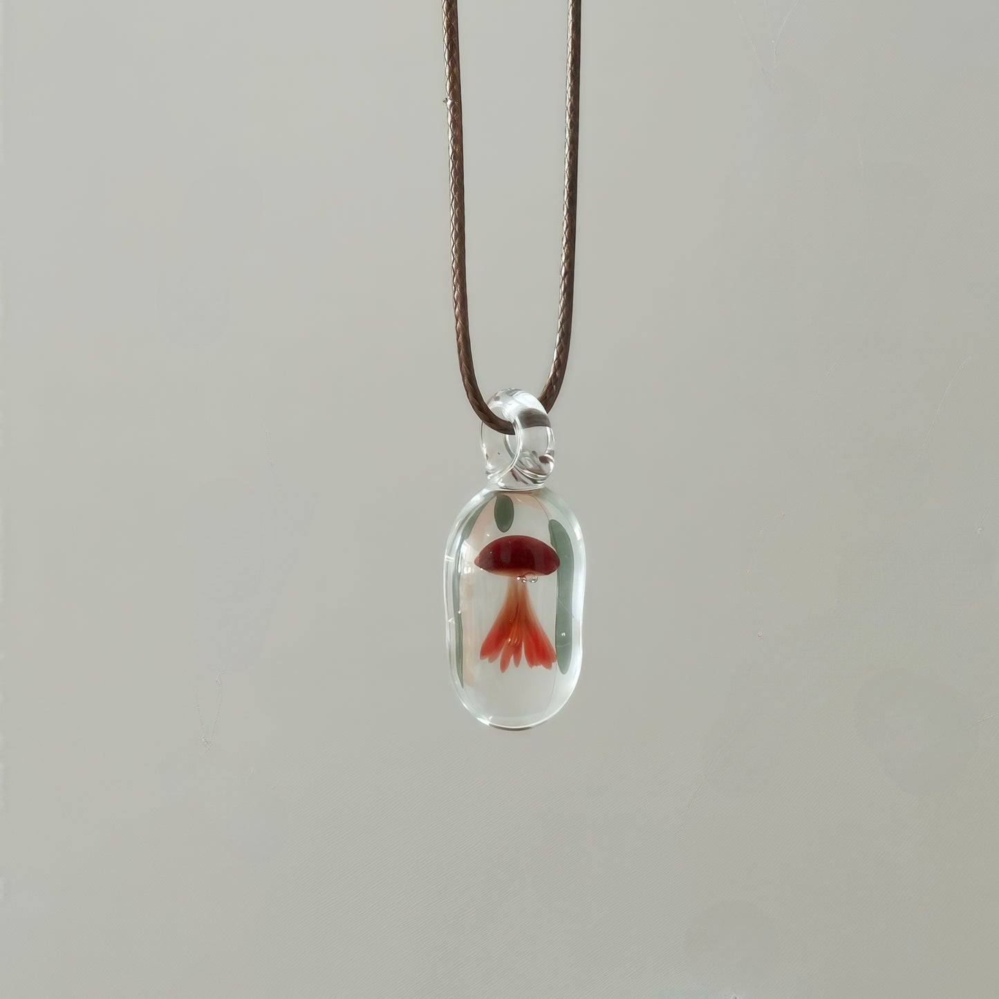 Handmade Glass Jellyfish Necklace