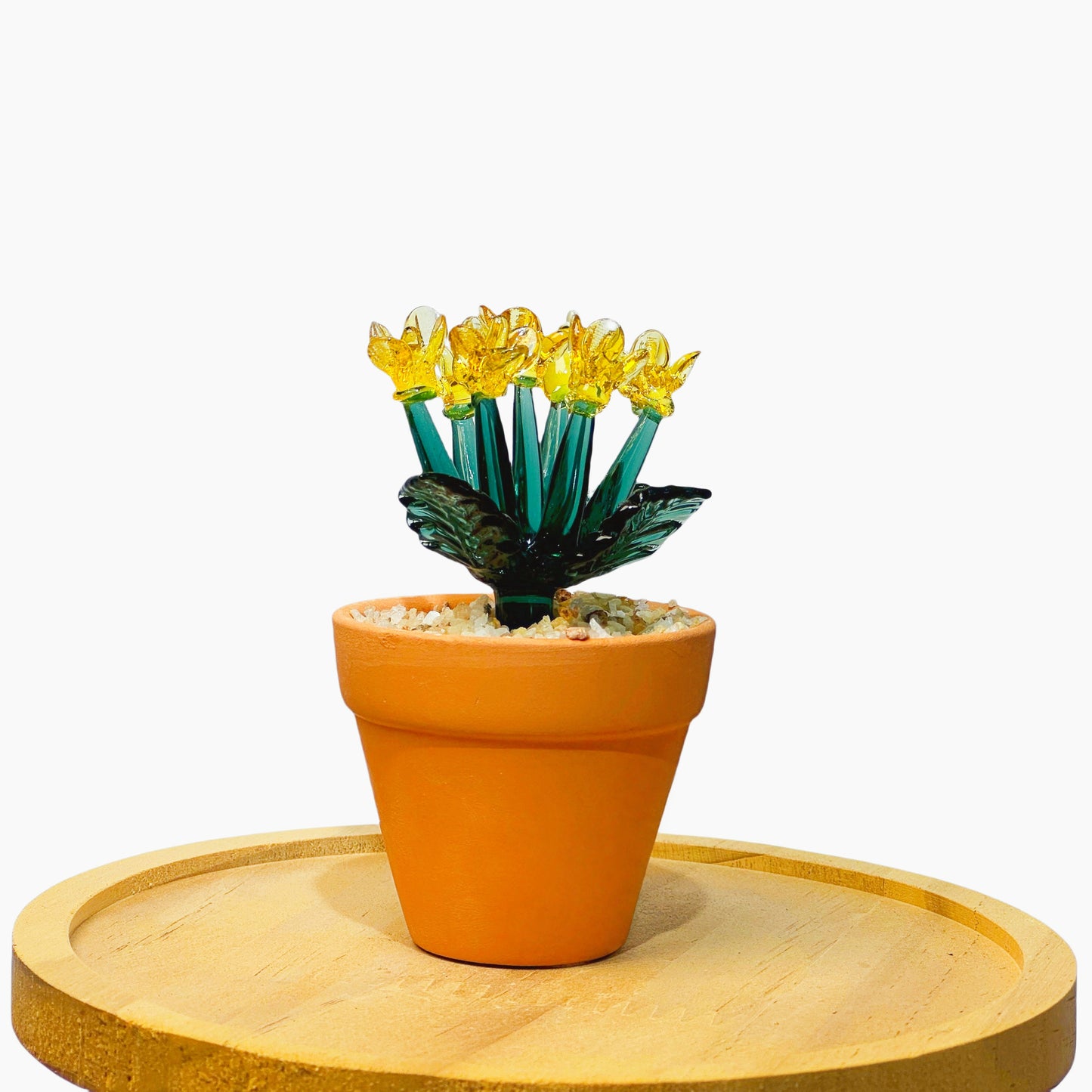 Handmade Glass Potted Plant Decor
