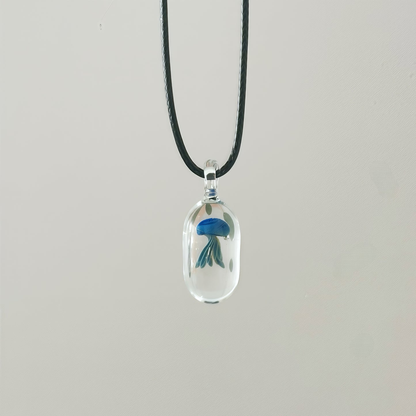 Handmade Glass Jellyfish Necklace