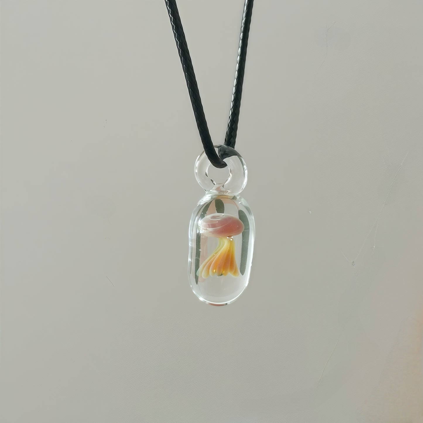 Handmade Glass Jellyfish Necklace