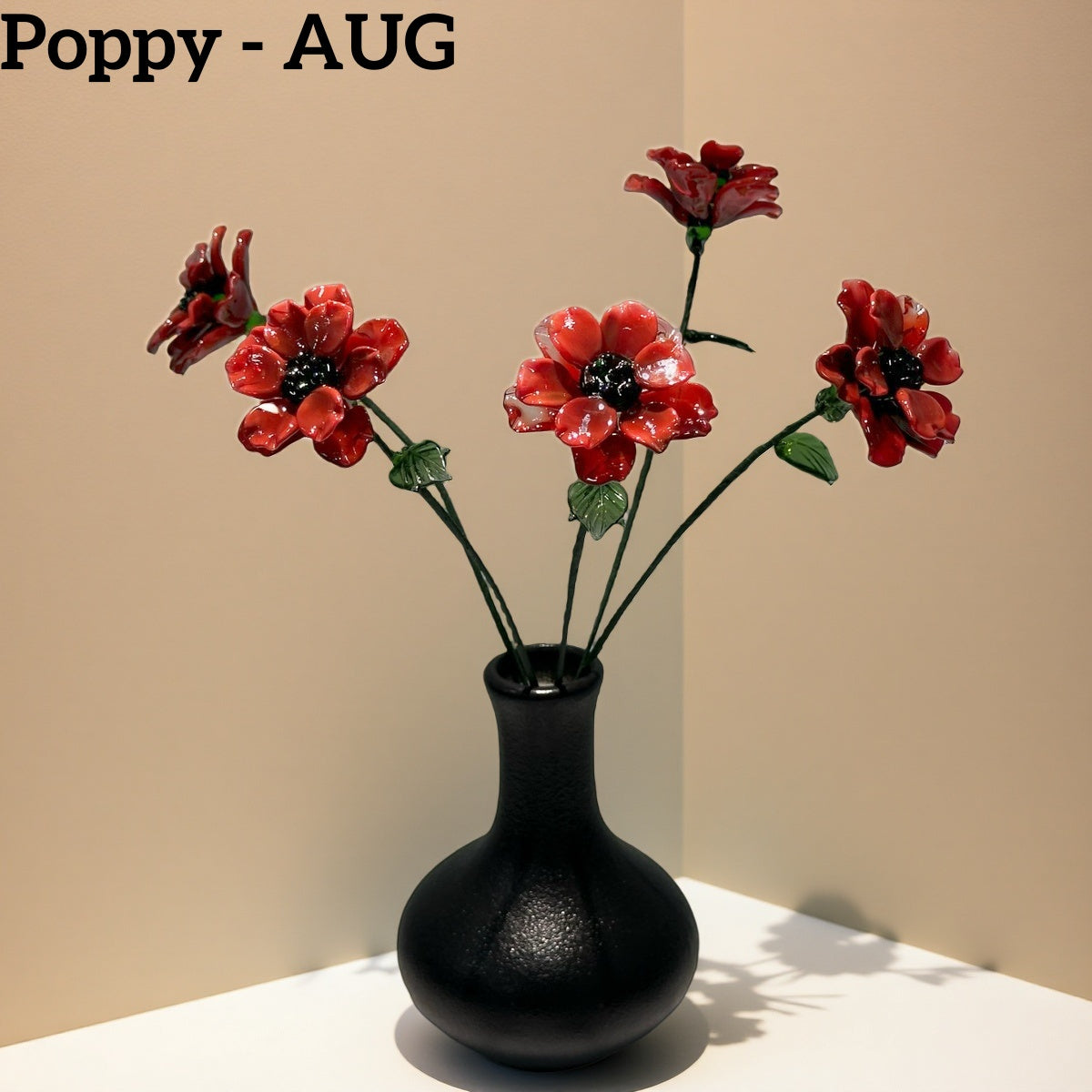 Handmade Glass Birth Month Flowers