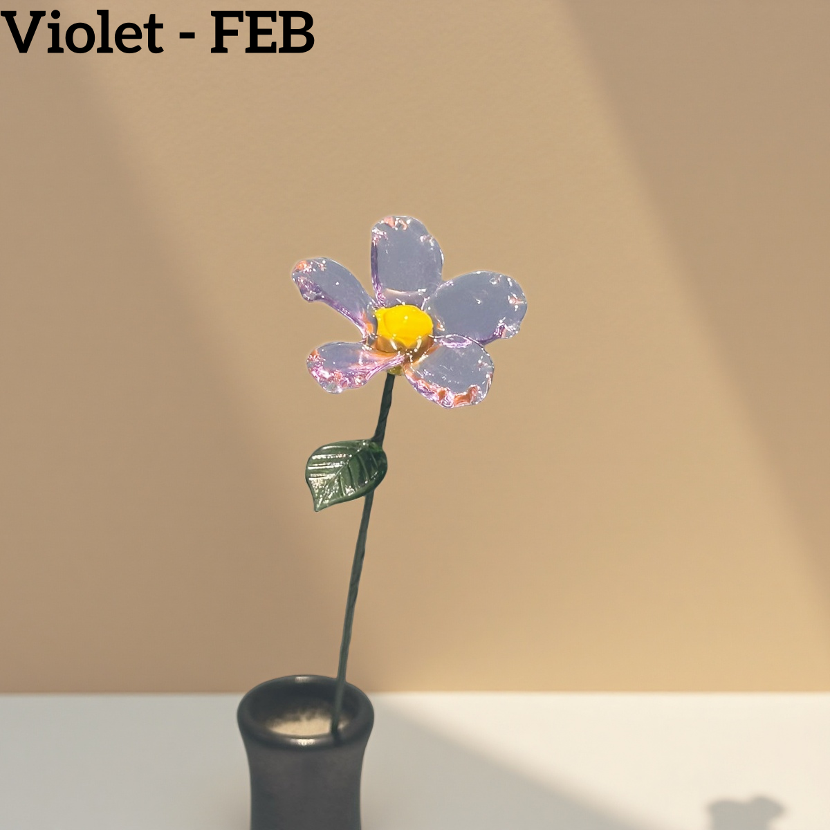 Handmade Glass Birth Month Flowers