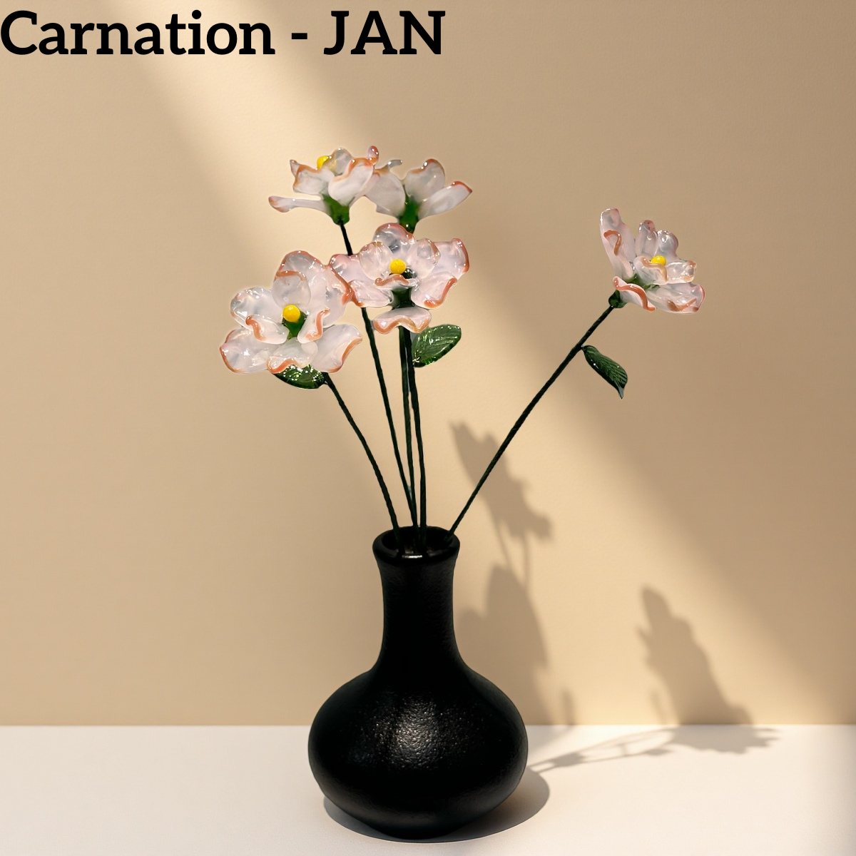 Handmade Glass Birth Month Flowers