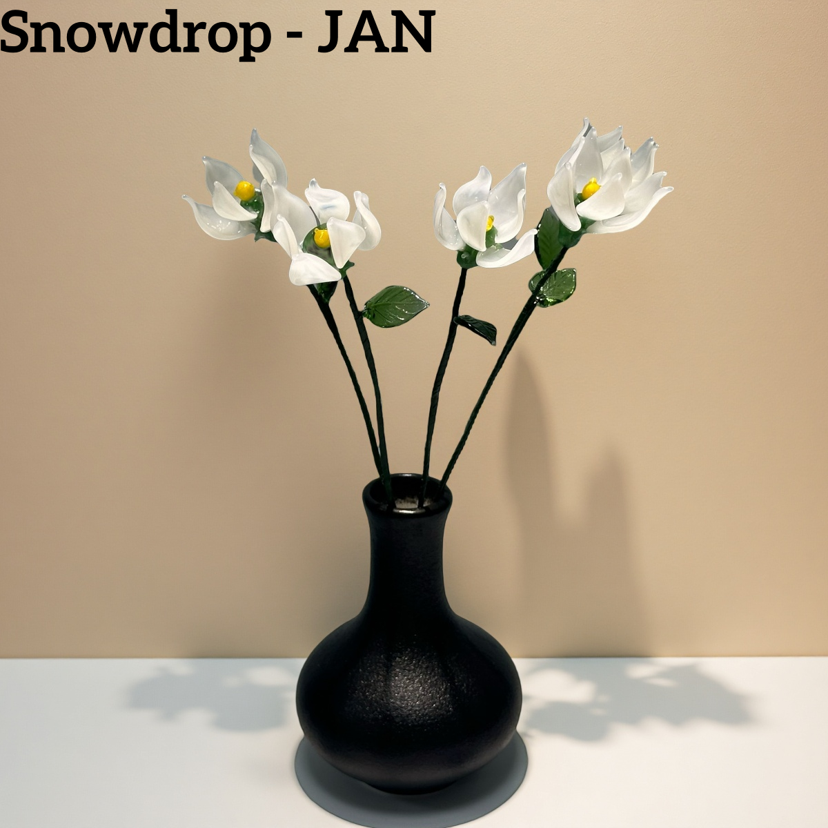 Handmade Glass Birth Month Flowers