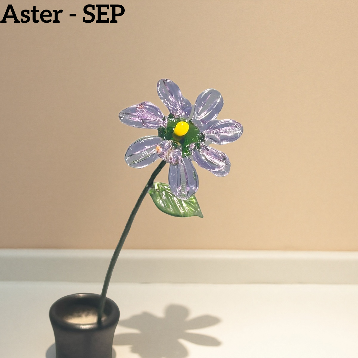 Handmade Glass Birth Month Flowers